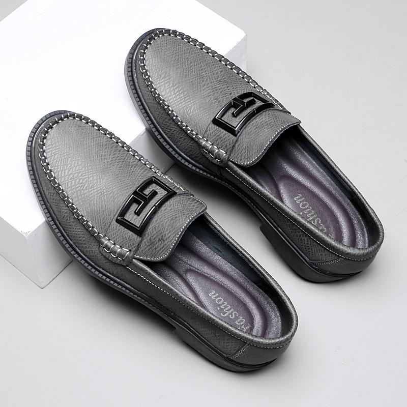 Fashion Daily Wear Spring Autumn Loafers New Men Genuine Leather Casual Shoes Soft Bottom Moccasins Non Slip Slip on Flats Driving Shoes