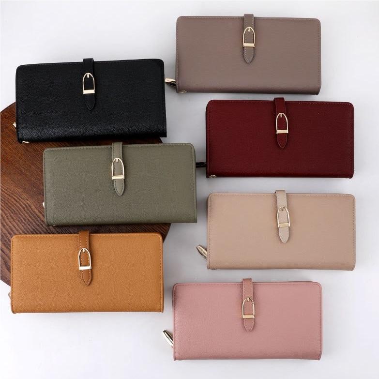 Imitation Cowhide Women's Long Wallet Portable Clutch Bag 20*10.5cm