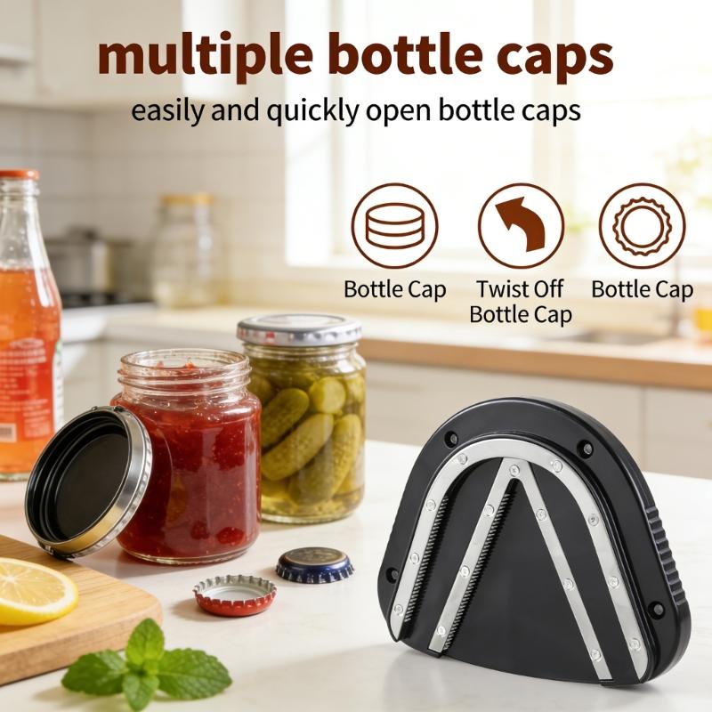 Ergonomic Manual Jar Opener With Slip Resistant Handle Steel Ergonomic Easy Twist-Off Lid Bottle Opener Tool For Senior