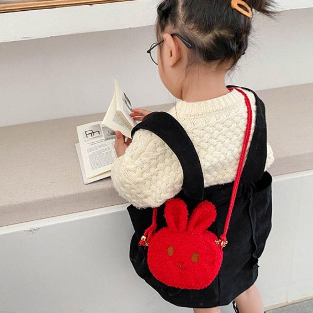 Cute Purses Funny Zipper New Year Gift Messenger Bag Coins Bag Crossbody Bag Rabbit Shoulder Bag