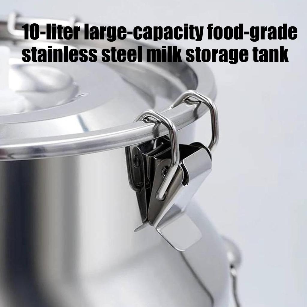 Heavy Duty 10L Milk Collection Bucket Corrosion Resistant Stainless Steel For Farm Animal Milking
