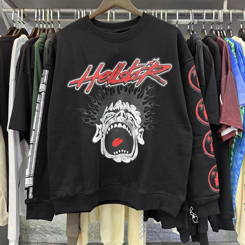 [Autumn and Winter Series] Fog High Street Washing Water Old Heavy Industry Head Printing Casual Sweater Couple Hoodie