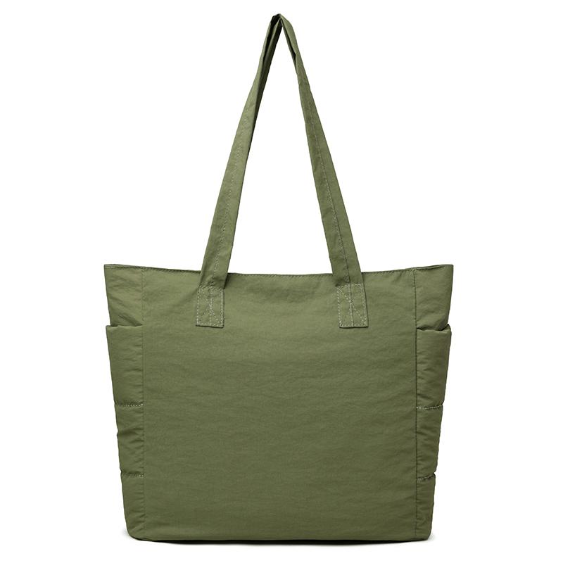Women's Shoulder Bag Large Capacity Handbag Solid Color Commuter Bag