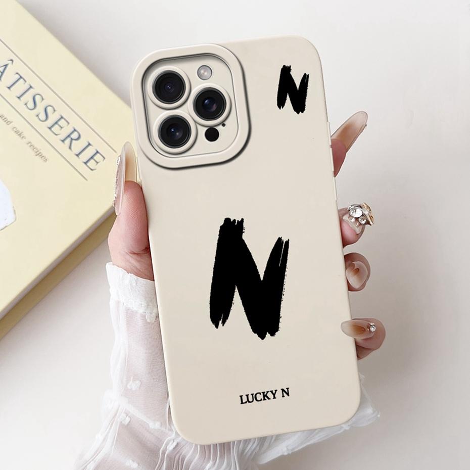 New Fashion Letter Phone Case For iPhone 15 Pro Max 15Pro Soft Silicone Shockproof Cases For iPhone15 15ProMax Covers Bumpers