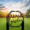 Metal Garden Stake Floral Yard Sign Custom Wording Outdoor Decor