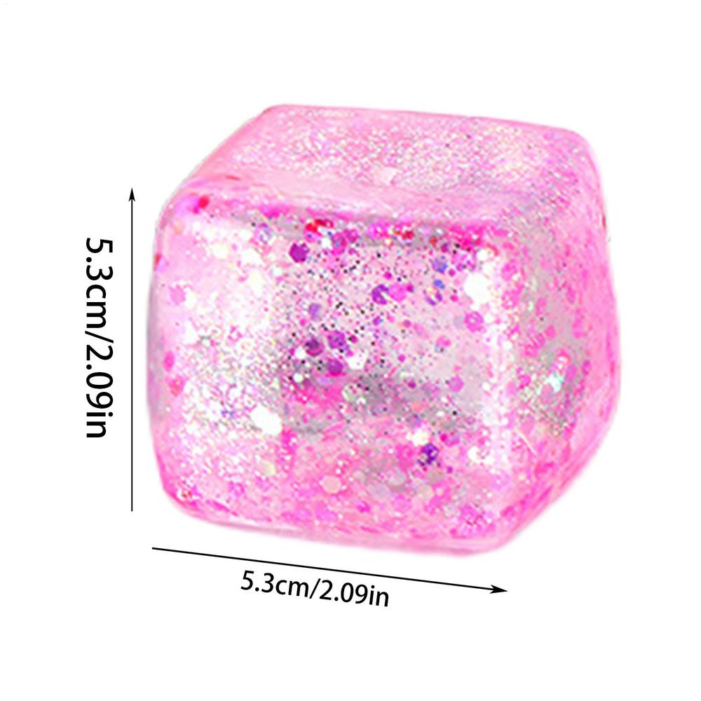 Cube Stress Squeeze Toy Simulated Small Ice Cubes Anti Stress Slow Rebound Polar Light Colorful Squeeze Decompressions Toy
