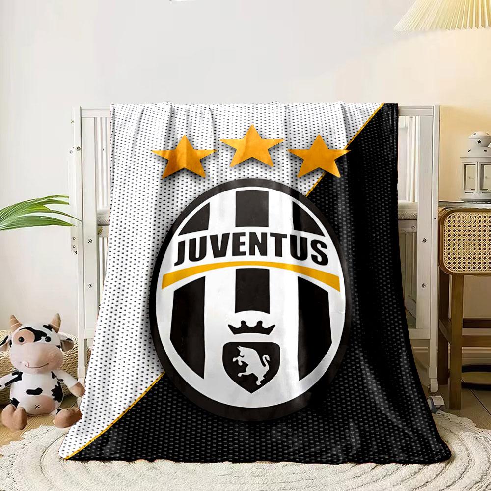 

Black and white stripes with an oval crest, gold stars, and lettering. for all seasons blanket lunch break throw gift 80cm x 120cm