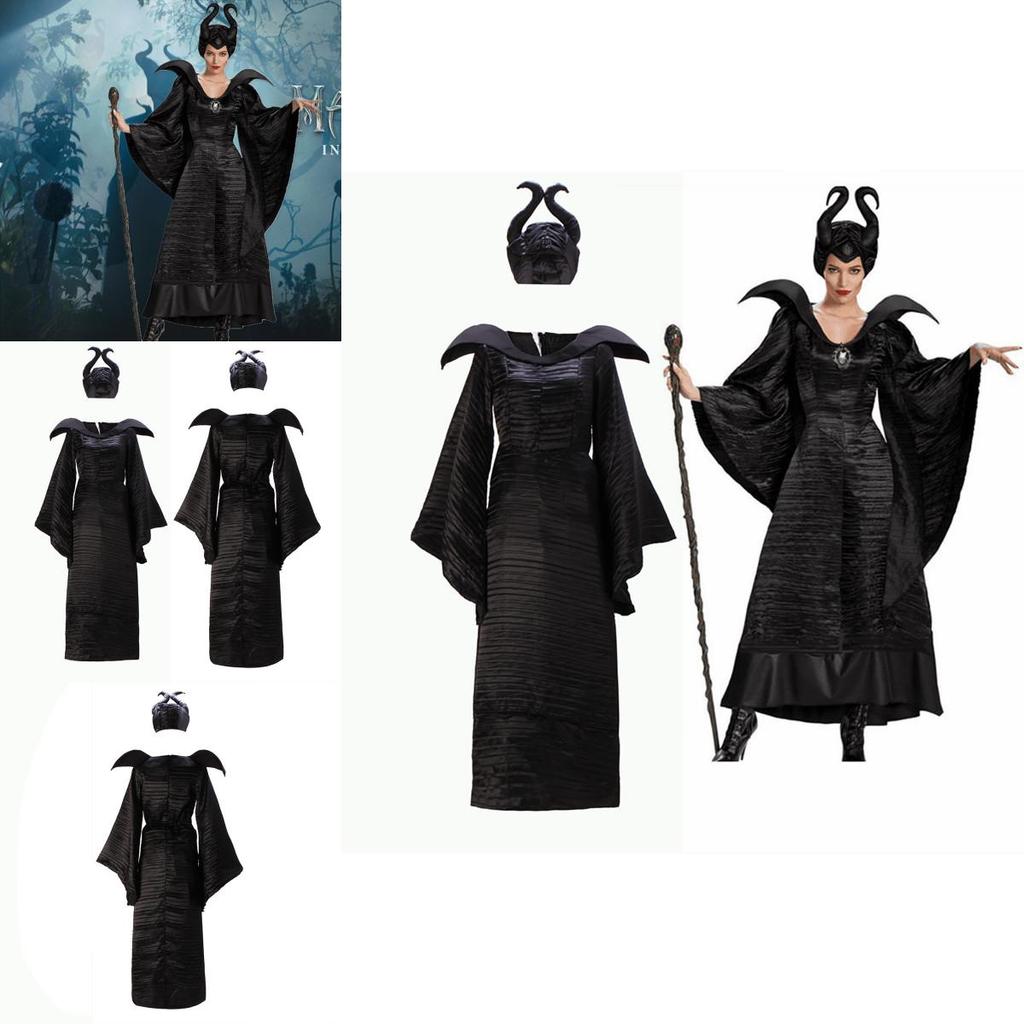 Luxurious Halloween Maleficent Evil Queen Cosplay Costume For Party Dress-up