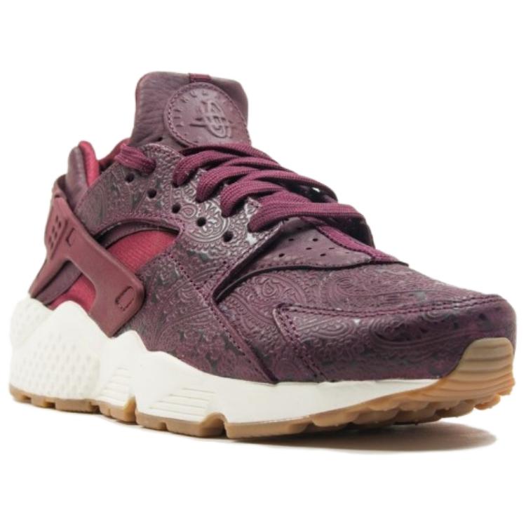 Nike Air Huarache Run Premium Damesneakers Rød Natt-Bordeaux Natt-Bordeaux-Sail 683818-600