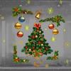 Christmas Style Home Glass Wall Stickers Window Glass Festival Decals New Year Christmas Decoration Wall Stickers Accessories