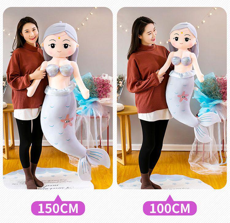 Large Cute Mermaid Princess Plush Doll for Girls