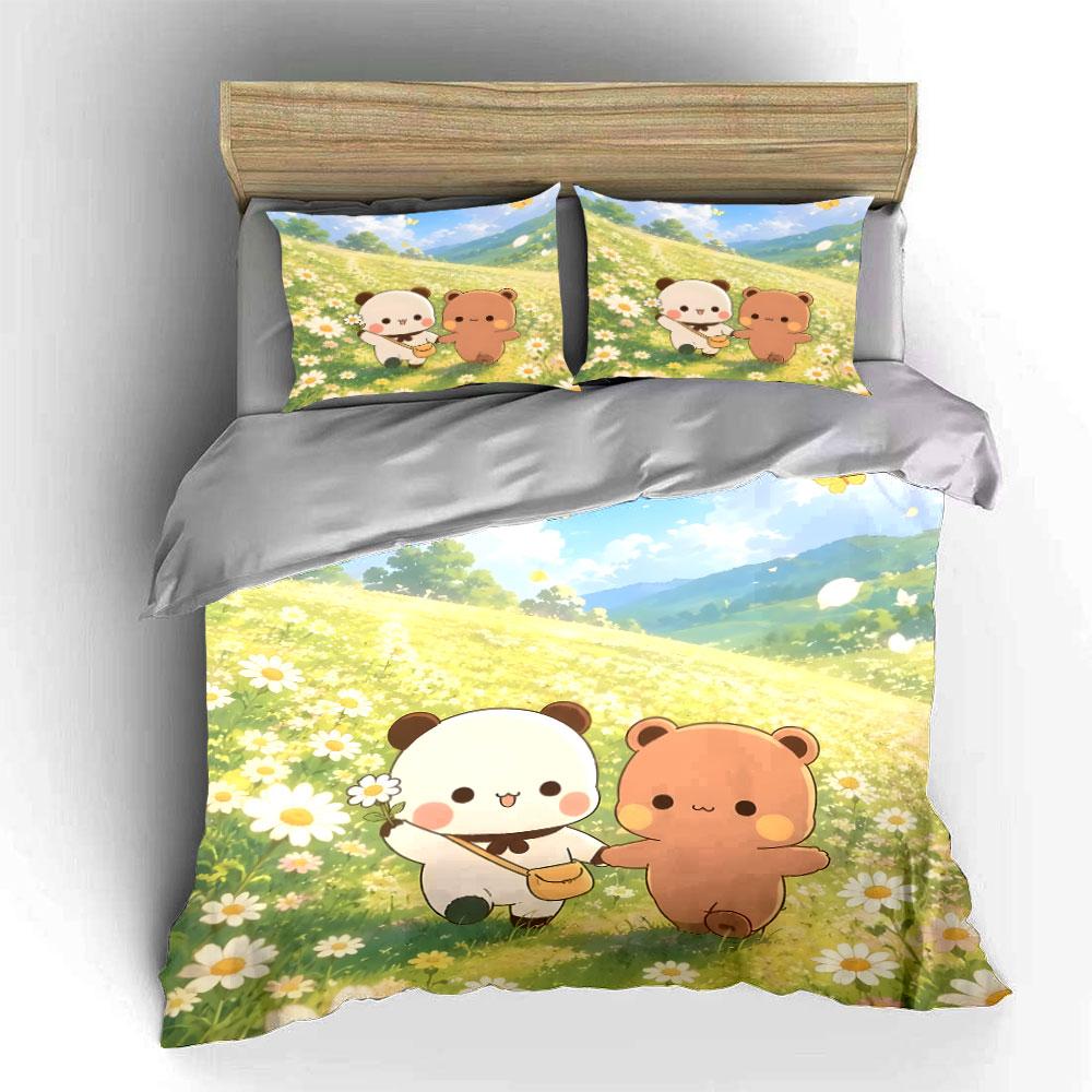 Charming cuddly bear meadow! Bedding sets Duvet covers Pillowcases(1* Duvet Cover 2* Pillowcases without duvet insert)