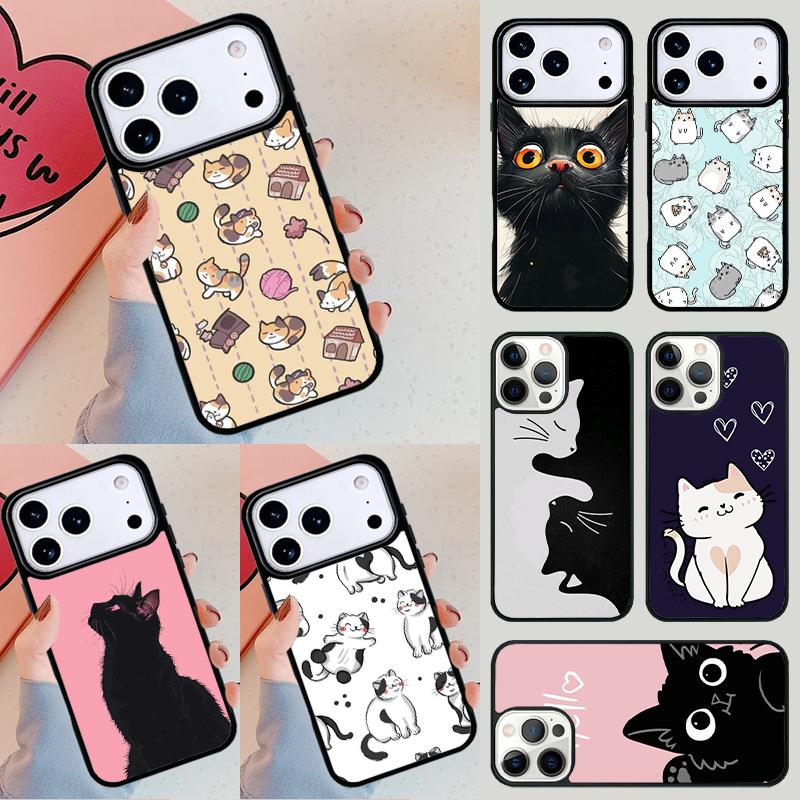 Süße Katzen-Handyhülle Für iPhone 17 Air 14 15 13 12 Max Hülle Für Apple 14 15 16 16e 11 Pro Max Plus