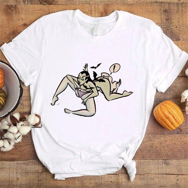 ZX TEE Creative Printed T-Shirt Aesthetic Female Summer Casual Top Women Crew White Basic Tees Cloth Accessories Short Sleeve O-Neck