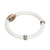 Antistatic Bracelet Negative Ion Wristband Silicone Energy Balance Bracelet for Outdoor Sports Fitness White 18cm