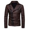 Men's leather jacket winter new color casual zipper decorative PU leather jacket jacket men