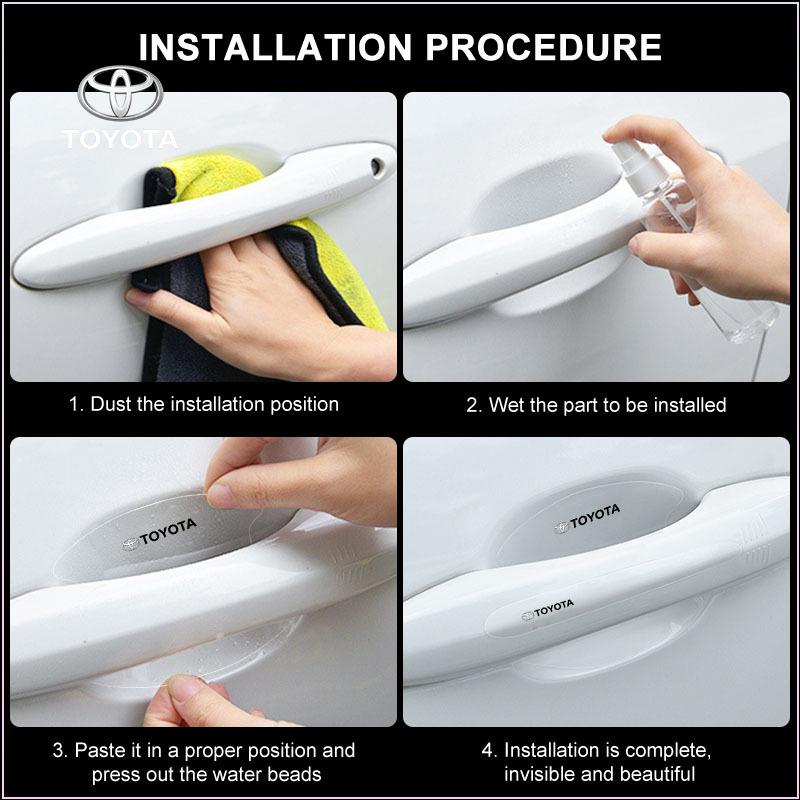 Car Anti-scratch Protective Film Car Door Handle Stickers for TRD Toyota Corolla Auris Yaris Rav4 CHR Camry40 Prius