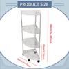 Bathroom Standing Shelf Shower Organizer Stand Rolling Storage Cart for Laundry Rooms