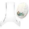 Clear Acrylic Plate Stand Stable Countertop Multi-functional Tea Brick Book Magazine Painting Collection Artwork Display Holder
