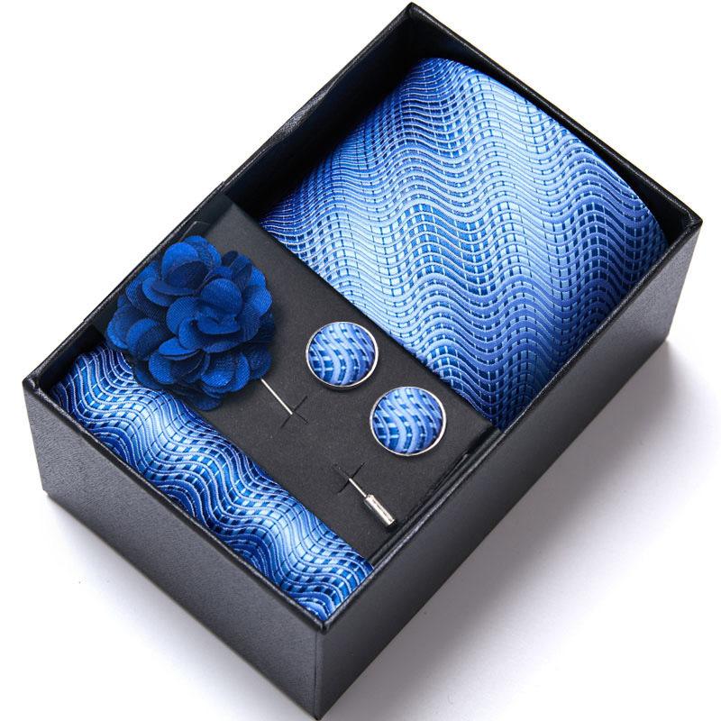 Wedding Wedding Tie Groom Festive Burgundy Tie Men'S Suit Cufflinks Corsage Accessories Kit
