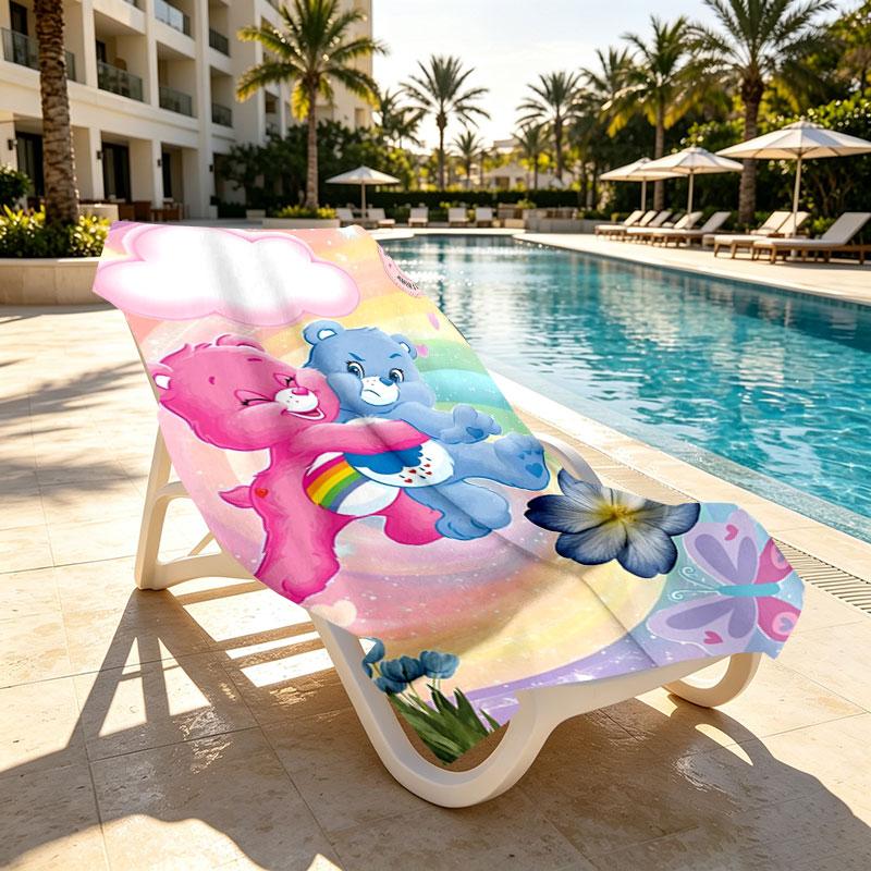 Care Bears Print Beach Towel Design, Soft, Lightweight. for Home Bathroom, Spa, Pool, Yoga, Surfing, Camping, Gift for Family, Friend