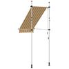 Retractable Manual Awning 100 Cm Orange White Striped