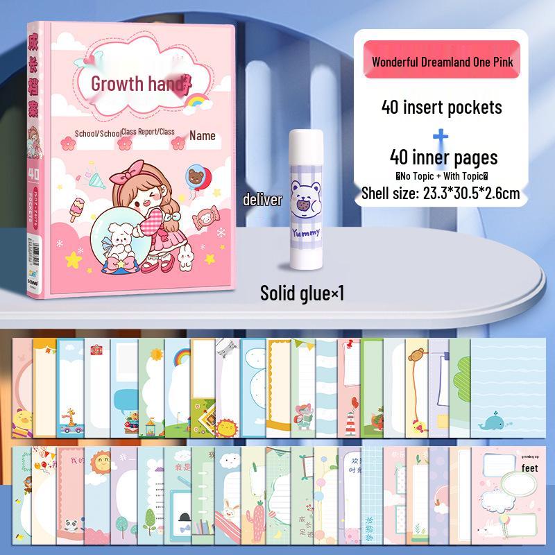 Children's Loose-Leaf Memory Book: Growth Record, Artworks, Photos & Kindergarten Keepsakes