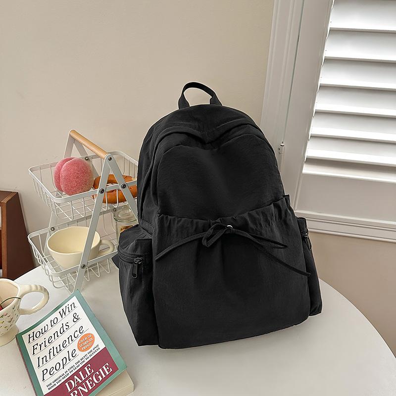 Small fresh schoolbag female college student simple solid color large capacity computer backpack casual commuting high school student backpack