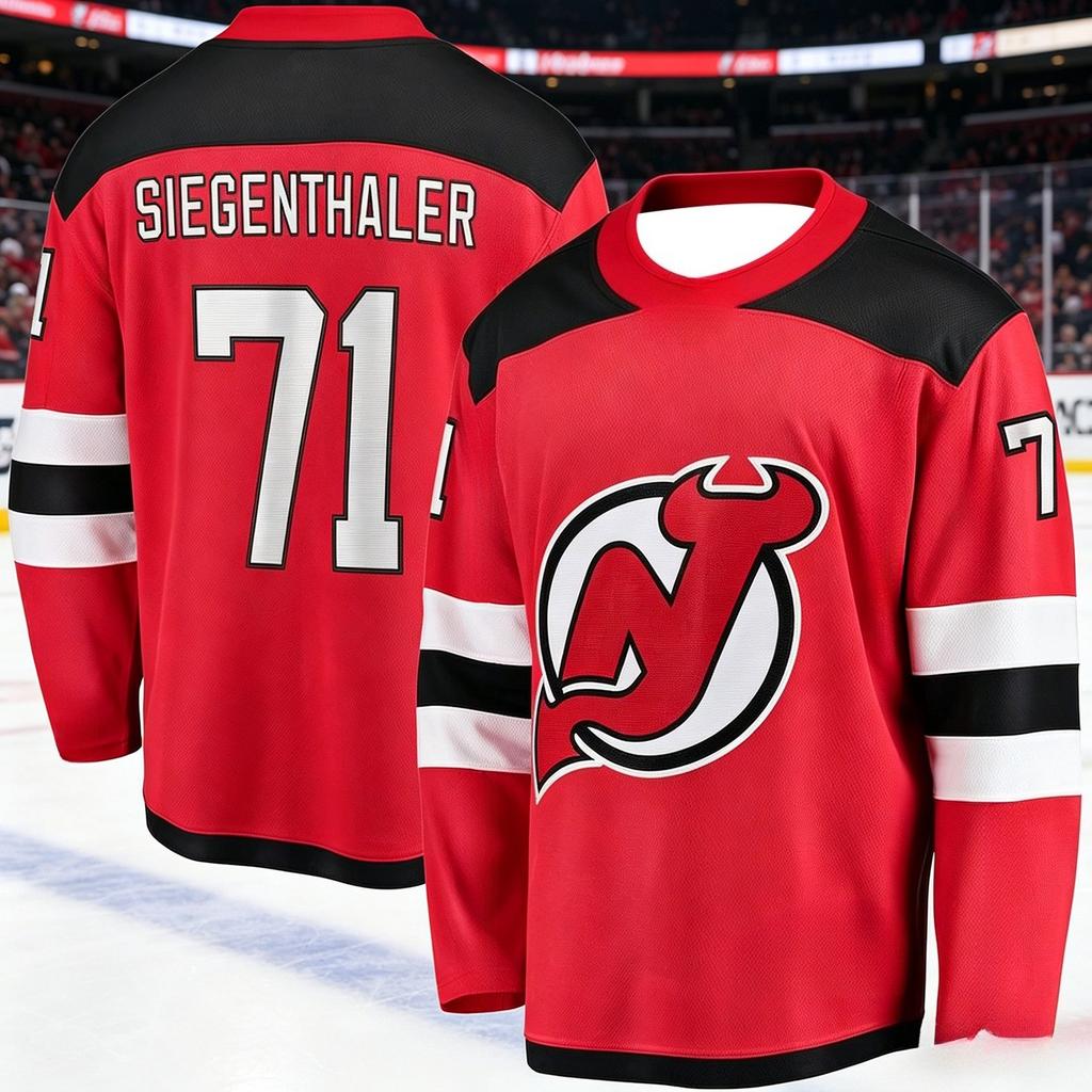2026 New Jersey Uomo Nuovo Tuta da Allenamento per l'Hockey su Ghiaccio Stampa 3D Squadra Diavoli Sportiva Maglia a Maniche Lunghe Asciugatura Rapida Famiglia