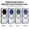 Battle Shadow Series Armor Phone Case for OPPO Reno12 F 4G/5G Shockproof Anti‑Drop Protective Cover