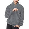 Men's Solid Color Lapel Plaid Sweatshirt Men's Casual Fashion Sweatshirt