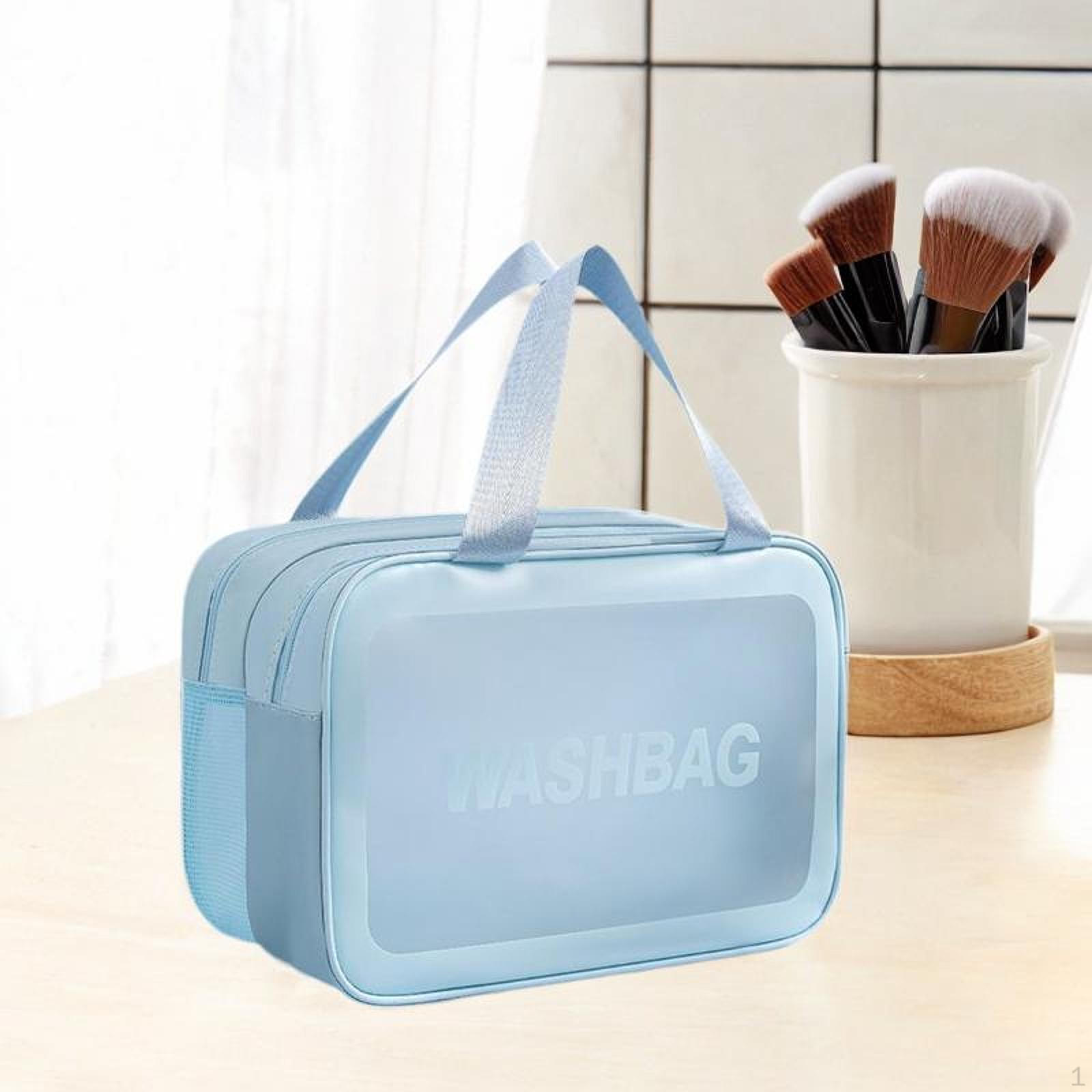 

Compact Travel Toiletry Kit for Women - Stylish Makeup Organizer Blue Color M
