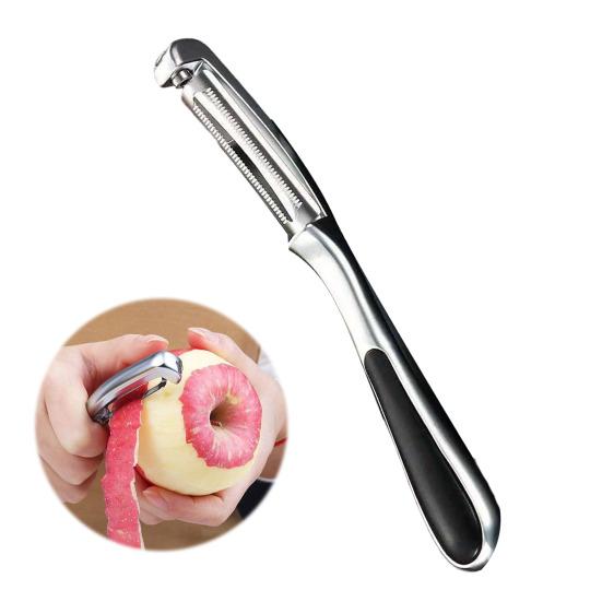 Stainless Steel Vegetable Peeler, Y Style And Straight Swivel Peeler, Heavy Duty Metal Peeler for Potato Apples Carrot, Kitchen Tool