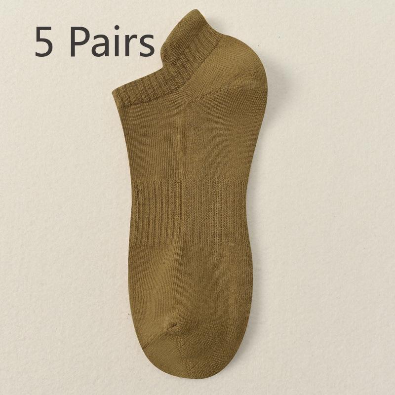 5 Pairs of Women's Autumn and Winter Thick Hair Ring Sweat Absorbent Sports Ear Lifting Ankle Socks