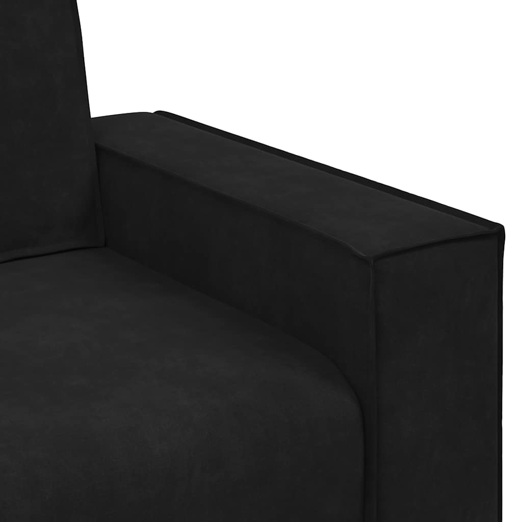 2 Seater Sofa Black 160 x 78 x 84 cm Velvet