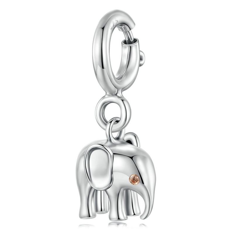 

WOSTU 925 Silver Cute Elephant Series Charm Animal Bead Pendant Fit Bracelet Necklace DIY Jewelry