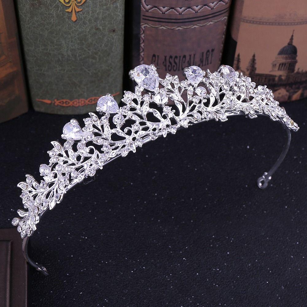 Wedding Prom Bride Headbands Crystal Headband Princess Rhinestone Crown Silver Tiara Crown