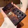 Retro Rust Design Case for Samsung Galaxy S25 Edge S20 S21 FE S24 Plus S23 Ultra Black Soft Phone Cover