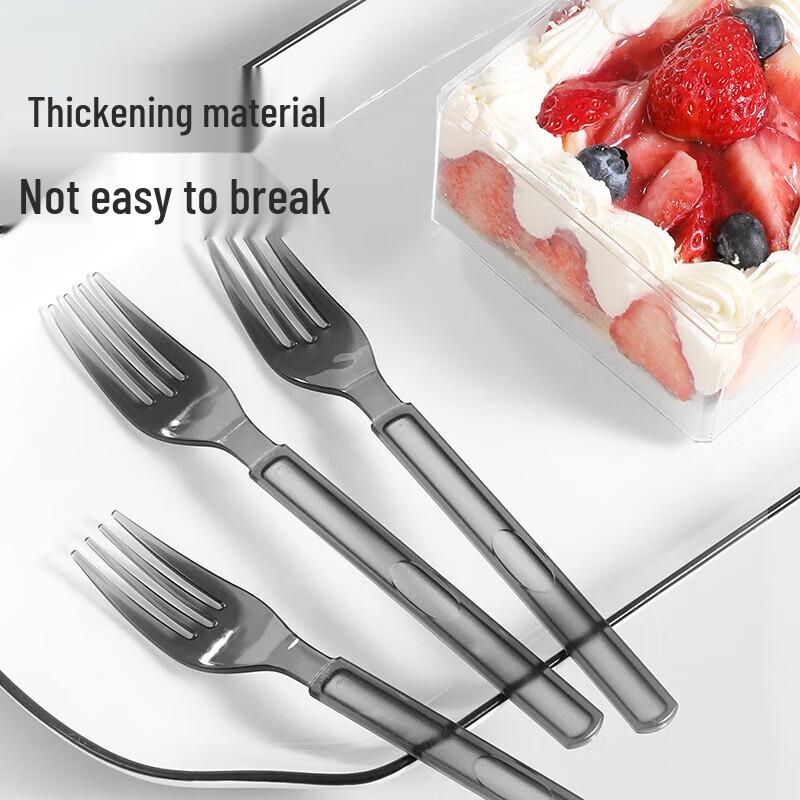 MARYYA Disposable Food-Grade Plastic Dessert Forks, Individually Wrapped, 30-Pack