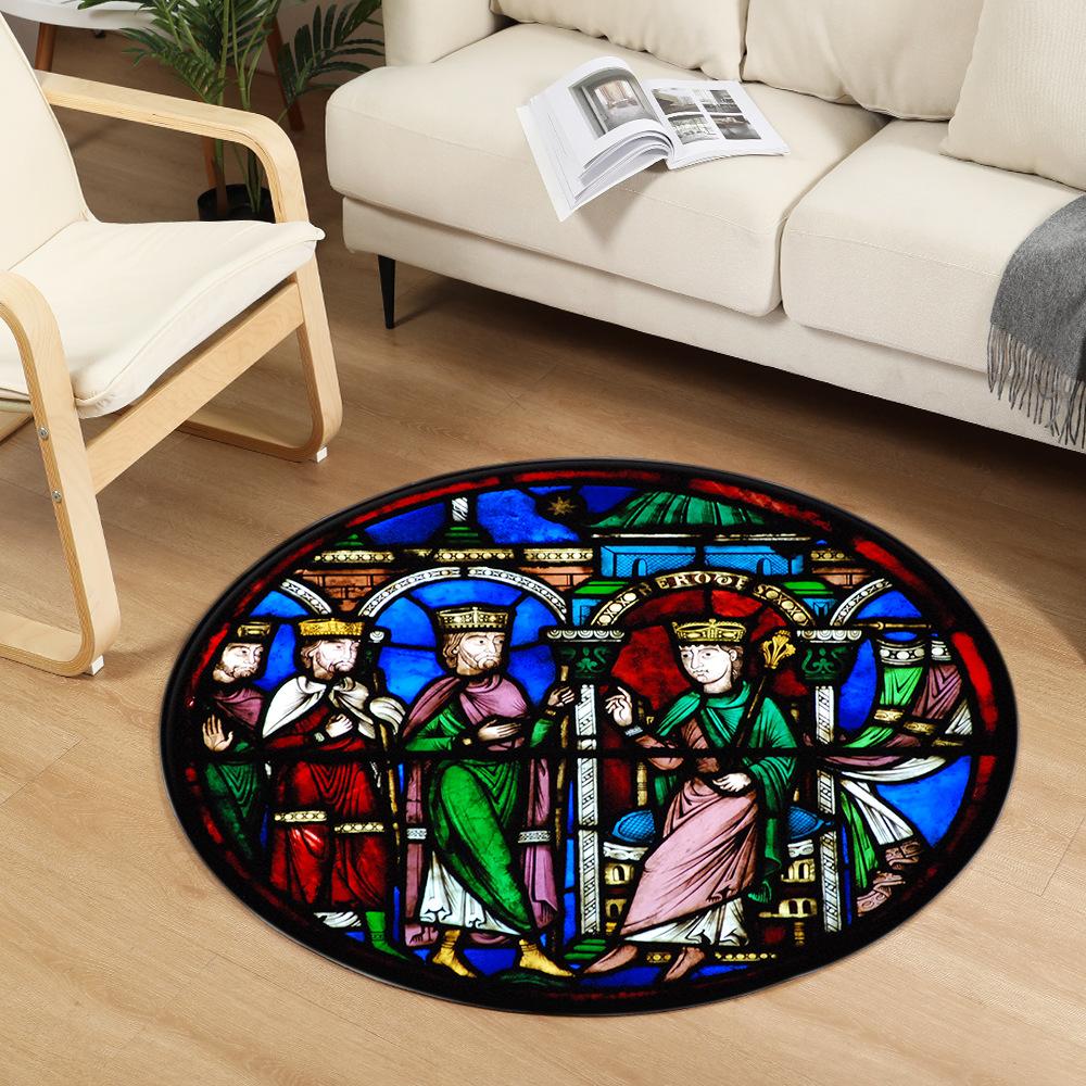Bedroom Kids Play Floor Carpet Door Mat Modern Living Room Carpet Notre Dame Church Painted Round Room Carpet Chair Mat