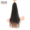 TBH 45cm Twist szydełkowe warkocze Water Wave Curly Falista peruka dla kobiet Syntetyczne przedłużanie włosów