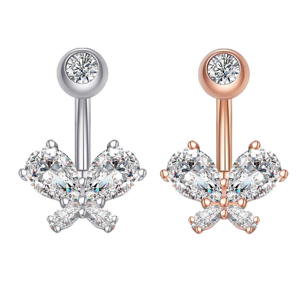 14G Belly Button Rings Stainless Steel Barbells for Women Girls Navel Rings GZ Body Jewelry Navel Piercings