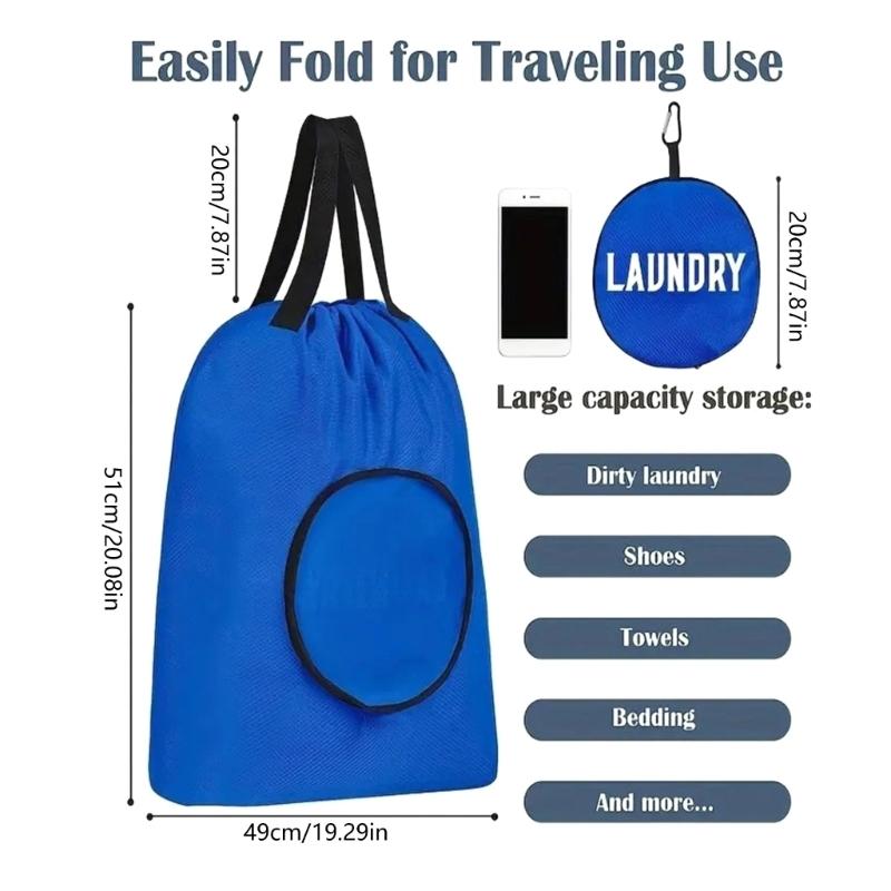 Large Capacity Reusable Travel Laundry Organizers Craft of Scratch Oxfords Fabric for Clothes Storage