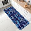 Colorful Folk Art Fish Print Long Runner Rug Anti Slip Floor Mat Boho Coastal Style Entrance Hallway Kitchen Corridor Home Decor