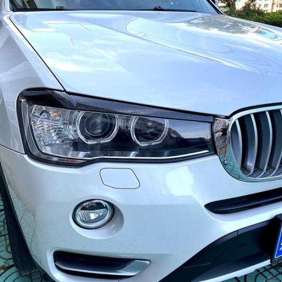Car Front Headlight Eyebrows Lamp Eyelid Trim For BMW X3 F25 X4 F26 2014-2017 2X