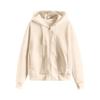 Women's Plus Size Loose Comfortable Casual Fashionable Solid Color V-Neck Long Sleeved Sweatshirt Coat
