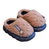 Kinderbaumwollpantoffeln Jungen Winter weichsohlige rutschfeste Baumwollzehe Jungen Baumwollschuhe Mittlere und ältere Kinder flauschige Schuhe flauschige Pantoffeln