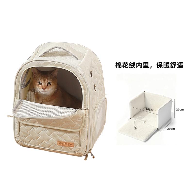 Cat Backpack Space Capsule Winter Cat Bag Going Out Portable Pet Cat Dog Shoulder Carrying School Bag Keep Warm and Anti-Stress