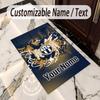 Crystal Velvet Rug FC Zürich Print Custom Name Text Floor Mat Home Decor