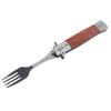 Federgabel Palisandergriff Edelstahl Faltbare Federgabel für Outdoor-Camping